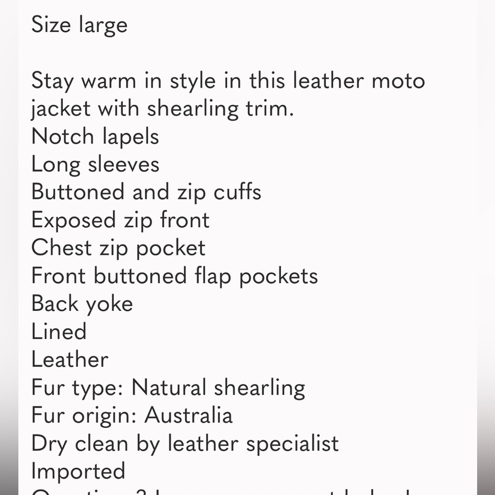 Winter Leather Jacket Shearling Collar - image 6